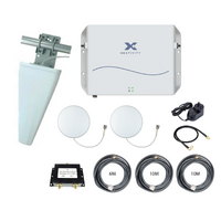 CEL-FI GO G51 Stationary 4G/5G Tri-Carrier Switchable Signal Booster Multi Level Wideband LPDA Building Pack - Blackhawk Antenna