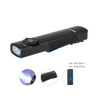 Olight Arkfeld UV 1000 Lumens w/ Dual Light Source EDC-White Light, UV Light-BLK