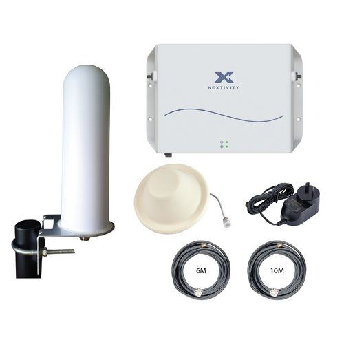 CEL-FI GO G51 Stationary 4G/5G Tri-Carrier Switchable Signal Booster Omni High Gain Building Pack - Ceiling Dome Antenna