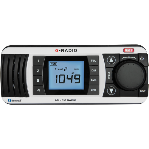 GME GR300BTW Bluetooth AM/FM Marine Stereo - White