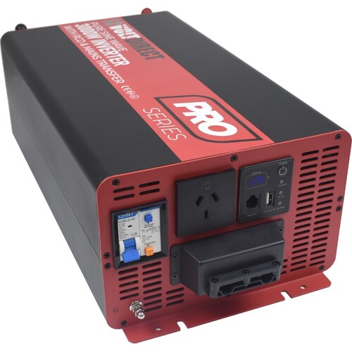 12 Volt Direct 3000w Pure Sine Wave Inverter with RCD & Mains Transfer Switch 12V DC to 240V AC