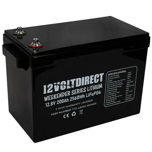 12 Volt Direct 200AH Weekender Series Lithium LiFePo4 Battery