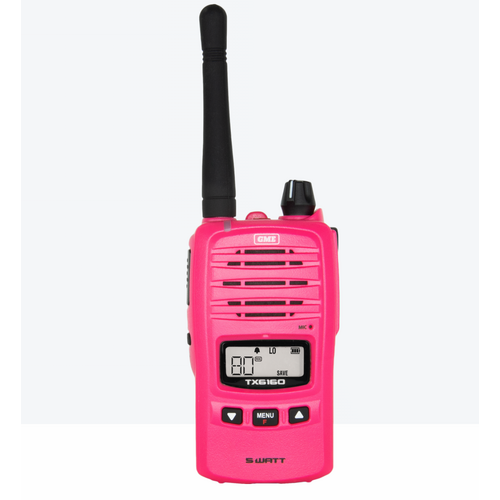 TX6160XMCG 5/1 WATT IP67 UHF CB HANDHELD RADIO - MCGRATH FOUNDATION PINK