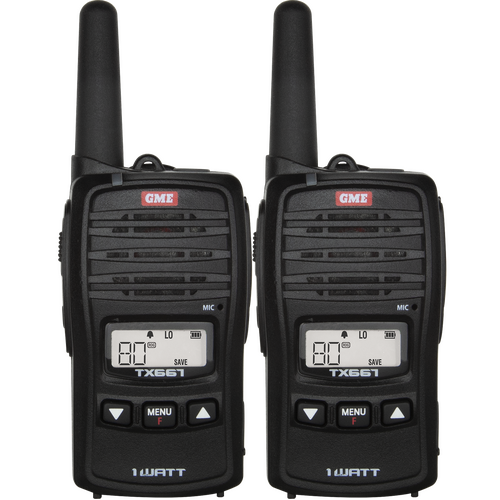 GME TX667TP 1 Watt UHF CB Handheld Radio - Twin Pack