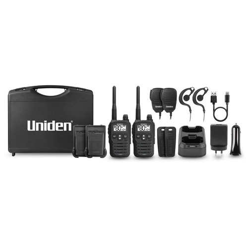 Uniden UH825-2TP 2 Watt UHF Handheld 2-Way Radio Tradies Pack